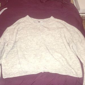 Gray sweater crop top